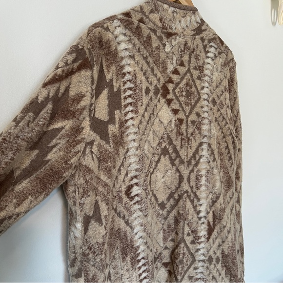 Lucky Brand Brown and Cream Geometric Cardigan - Picture 7 of 11
